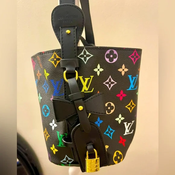 Multicolor Monogram Mini Bucket Bag - Picture 8 of 15